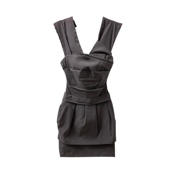 Preen By Thornton Bregazzi Grey Cocktail Mini Dress - Picture 1 of 9